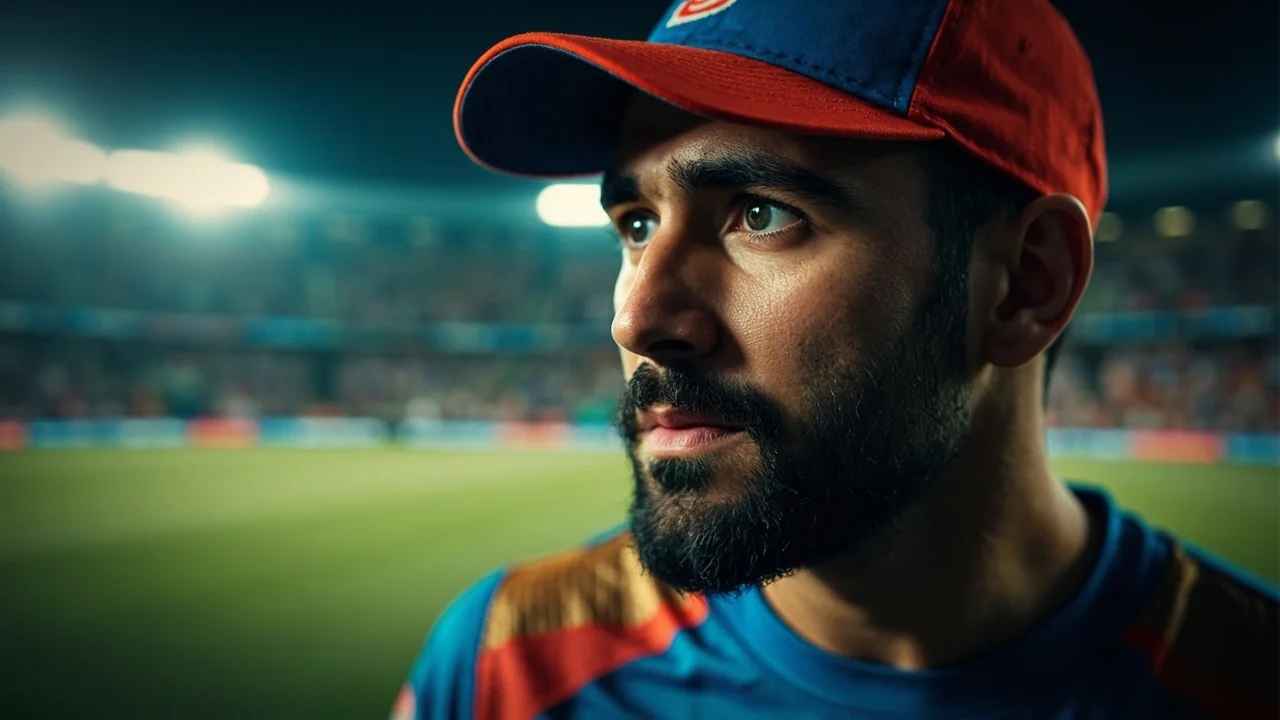 A close view of a cricket batter in mid-stroke on a sunlit pitch, the kind of frame where a form read turns into a captain pick.